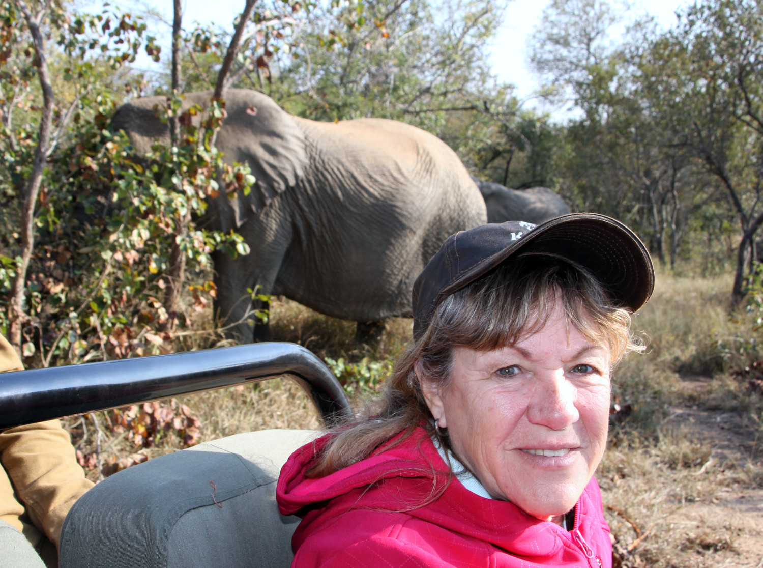 Kathy with Elephants