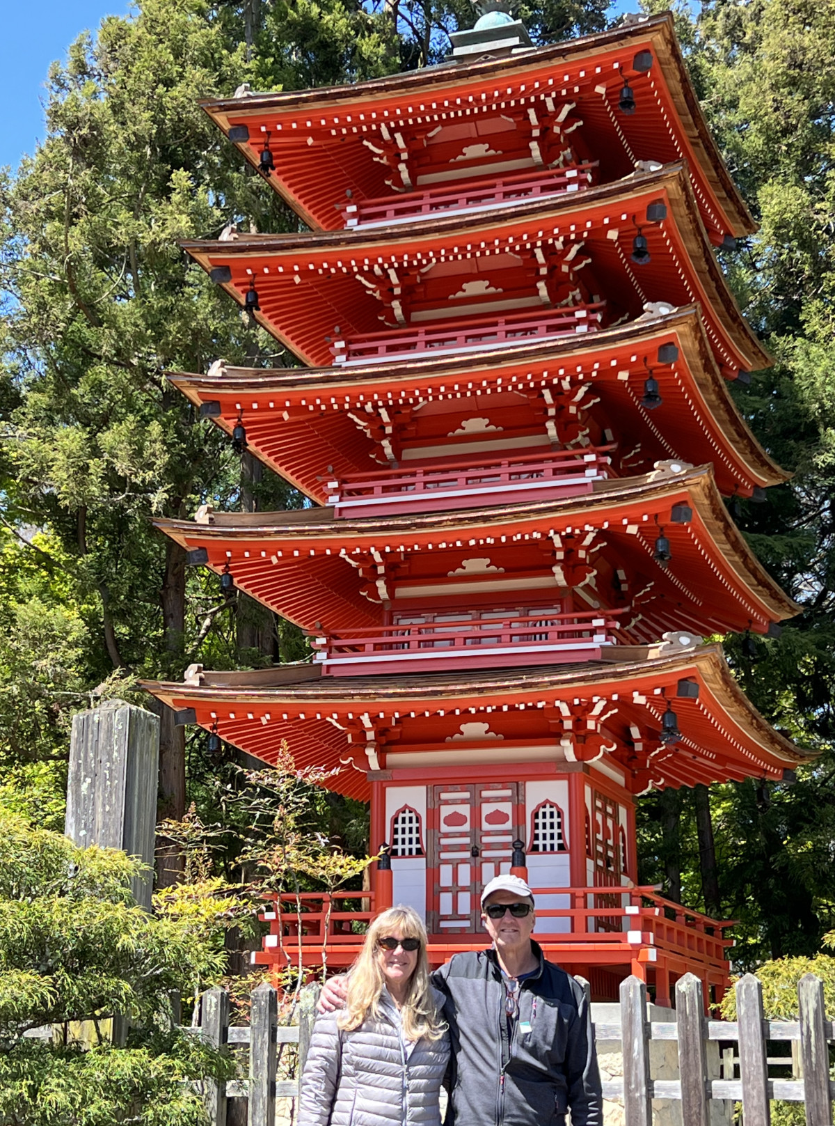 Mike and Kathy in front of Pagoda
