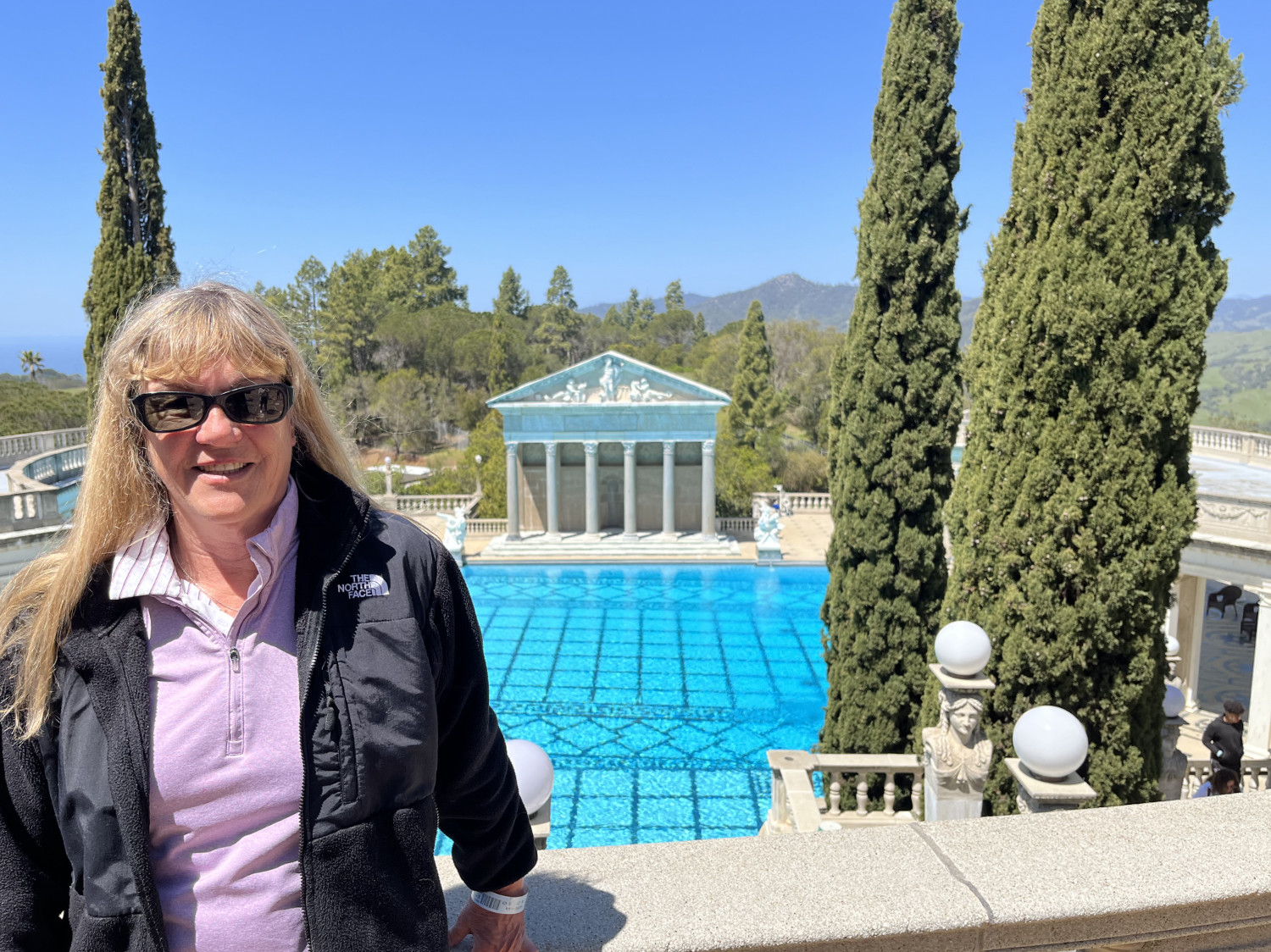 Hearst Kathy in front of pool