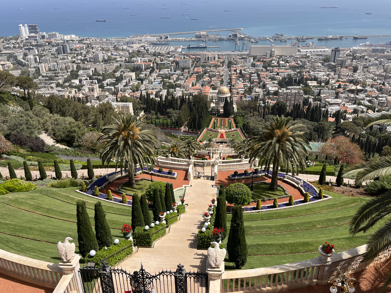 Haifa Port from Temple