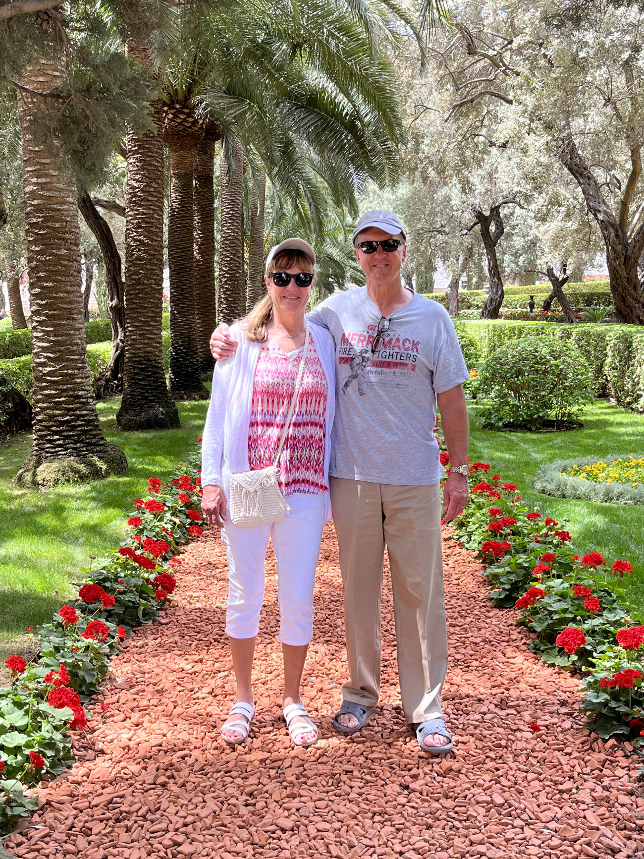 Mike and Kathy in Bahai Garden