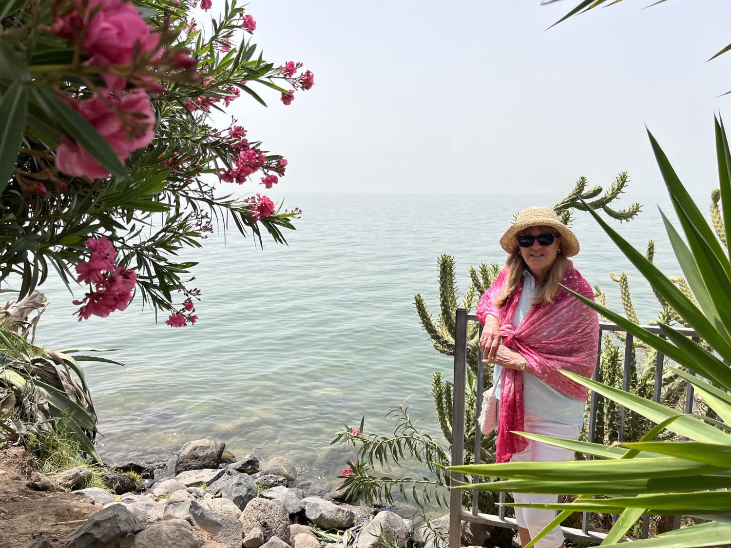 Kathy at Sea of Galilee